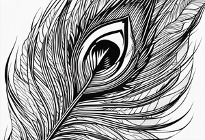 Ornate Peacock Feather tattoo idea