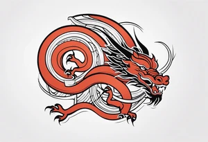 buddhist dragon tattoo idea