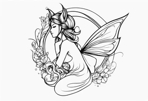 A fairy with a tail tattoo idea