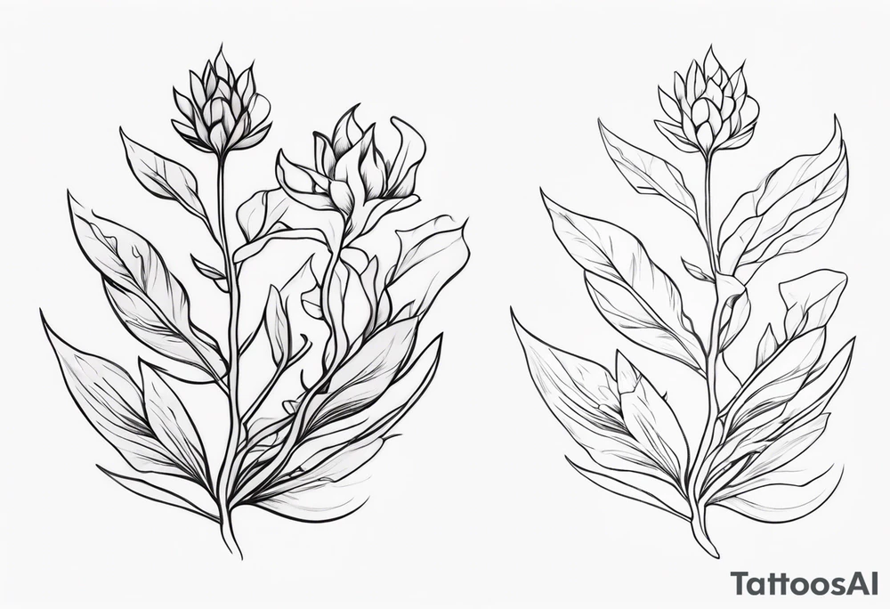 Ghost plant tattoo idea
