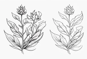 Ghost plant tattoo idea