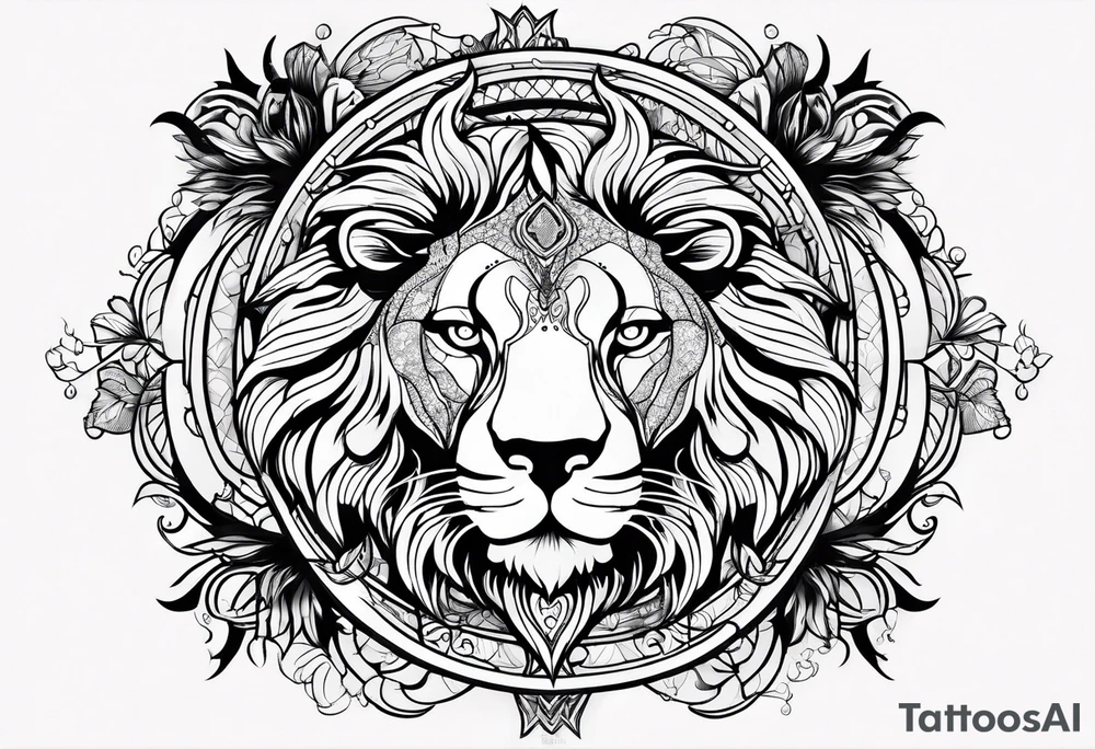 Leo zodiac symbol tattoo idea