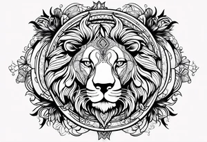 Leo zodiac symbol tattoo idea