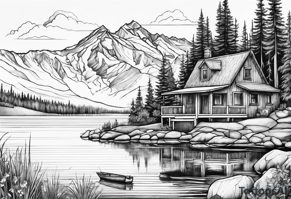 lake tattoo idea