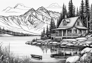 lake tattoo idea