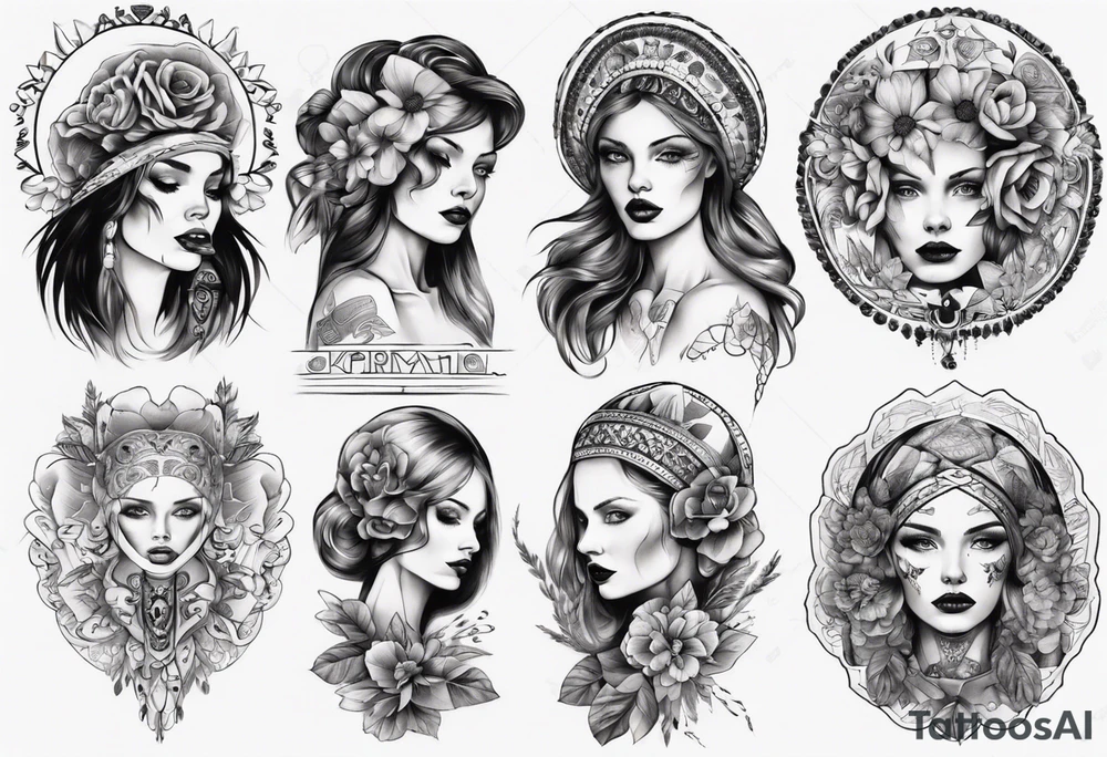 Beautiful Ukrainian Woman tattoo idea
