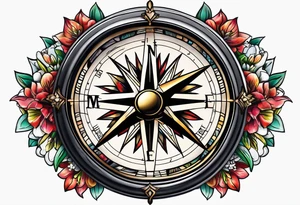 pocket compass tattoo idea