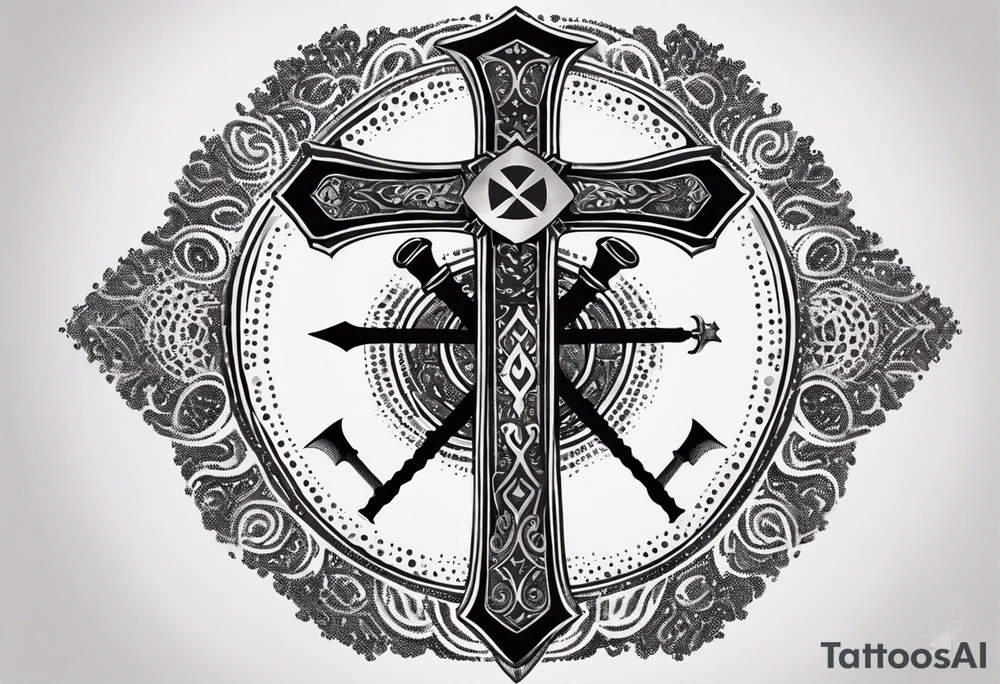 The symbol of Matthias a open Bible and a battle Axe tattoo idea