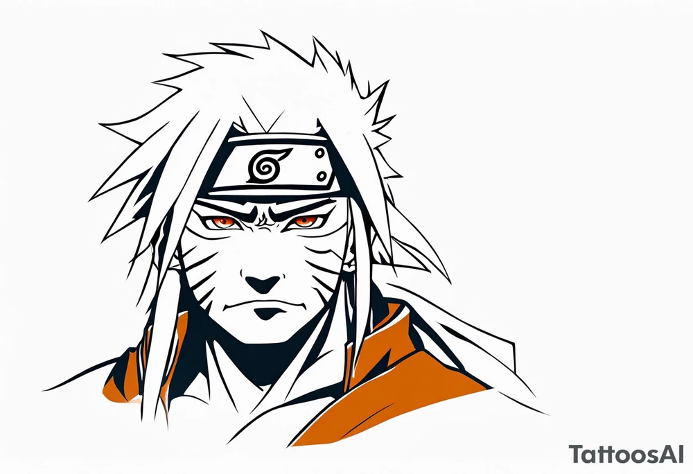 Jiraiya in Sage mode from the anime naruto tattoo idea