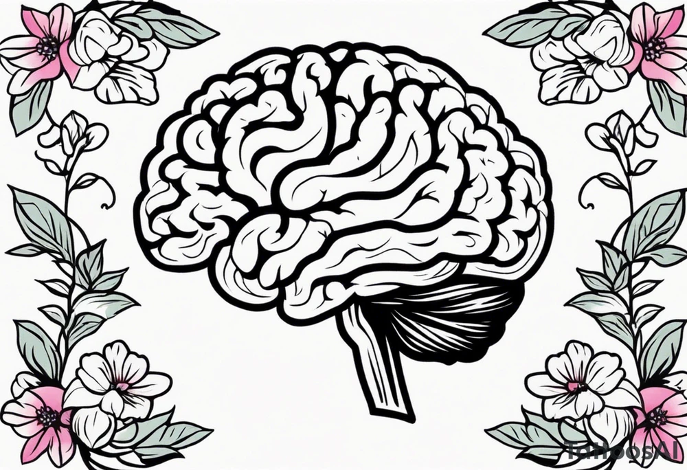 human brain
old school vintage simple traditional design surrounded by vintage flowers


bold color simple tattoo idea