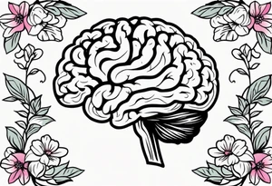 human brain
old school vintage simple traditional design surrounded by vintage flowers


bold color simple tattoo idea