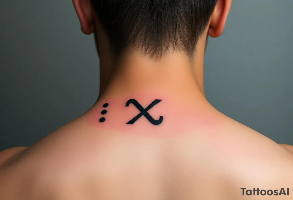 tattos based on linguistic or Math symbols such as ";","...","%", "{}", "~" with an artistic and abstract touch tattoo idea