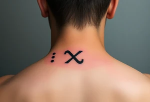 tattos based on linguistic or Math symbols such as ";","...","%", "{}", "~" with an artistic and abstract touch tattoo idea