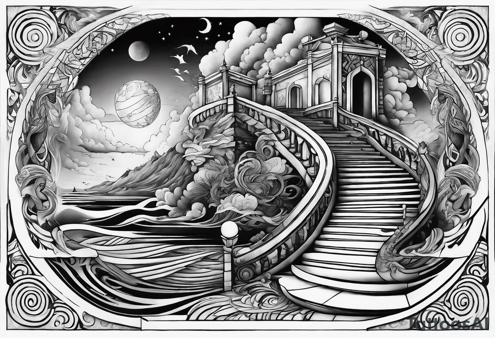 Valhalla stairs tattoo idea