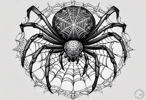 spider 3d tattoo idea