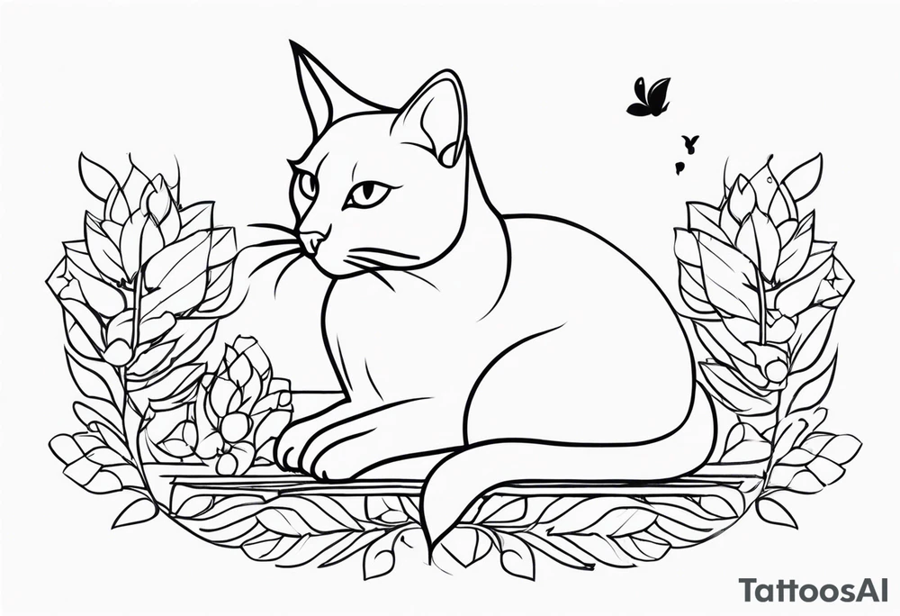 Cat grai tattoo idea