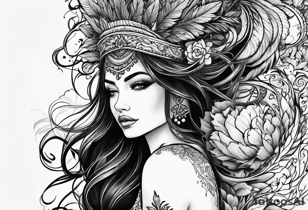 roots and wings tattoo idea