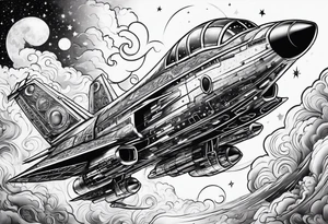 flying through the universe tattoo idea