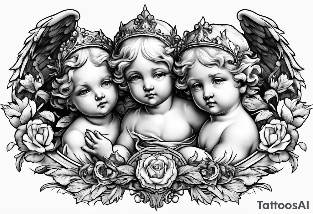 renaissance style cherub tattoo tattoo idea