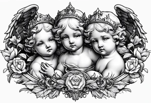 renaissance style cherub tattoo tattoo idea