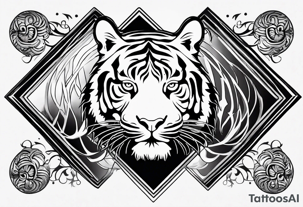 Yin and yang with tiger tattoo idea
