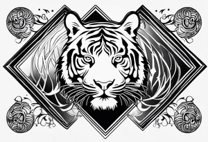 Yin and yang with tiger tattoo idea