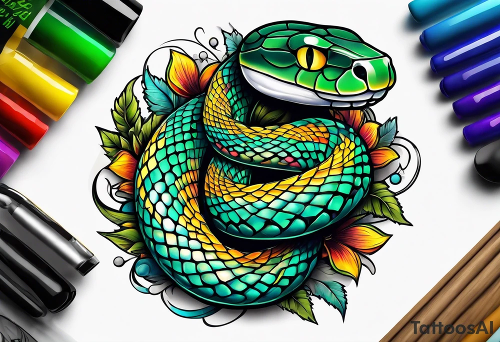 Binding snake tattoo idea