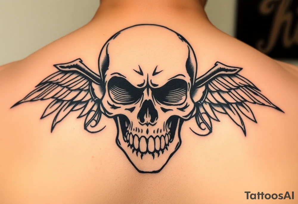 Chicano style. Skull, motorcycle tattoo idea