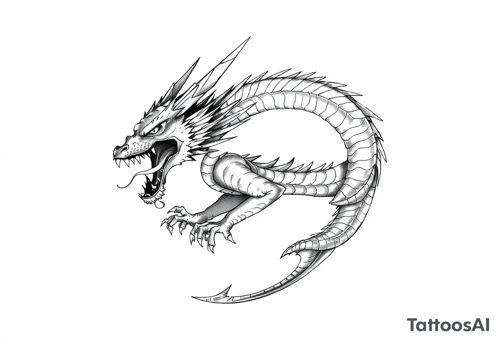 sharp dragon tattoo idea