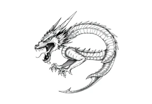 sharp dragon tattoo idea