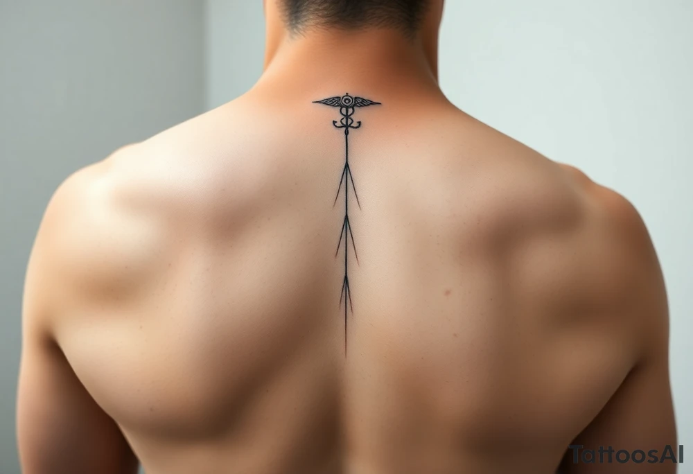 No more pain minimalistic fine line feminine tattoo idea