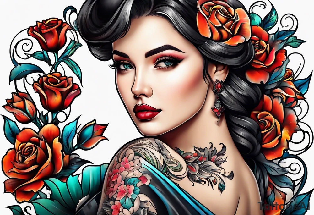 A lady tattoo idea