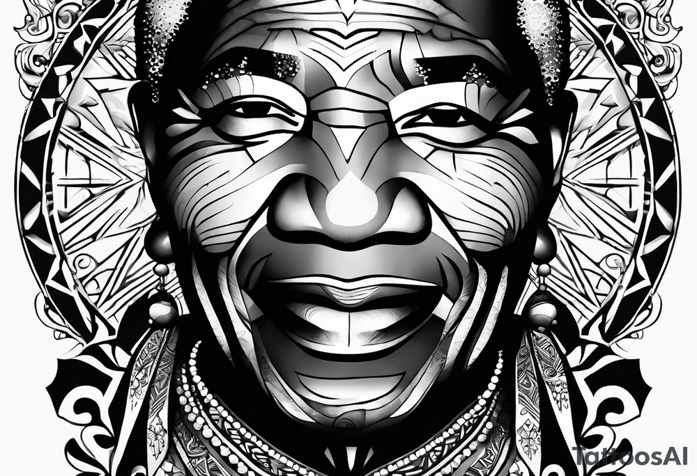 Un simbolo de mandela, que inclluya palabra "faith" tattoo idea