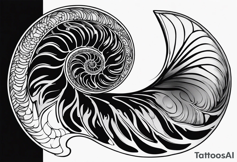 Nautilus shell tattoo idea