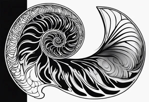 Nautilus shell tattoo idea