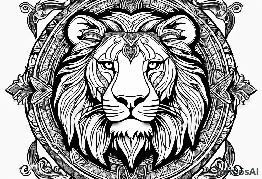 leo zodiac symbols tattoo idea