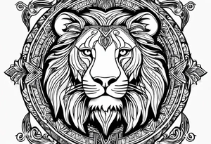 leo zodiac symbols tattoo idea