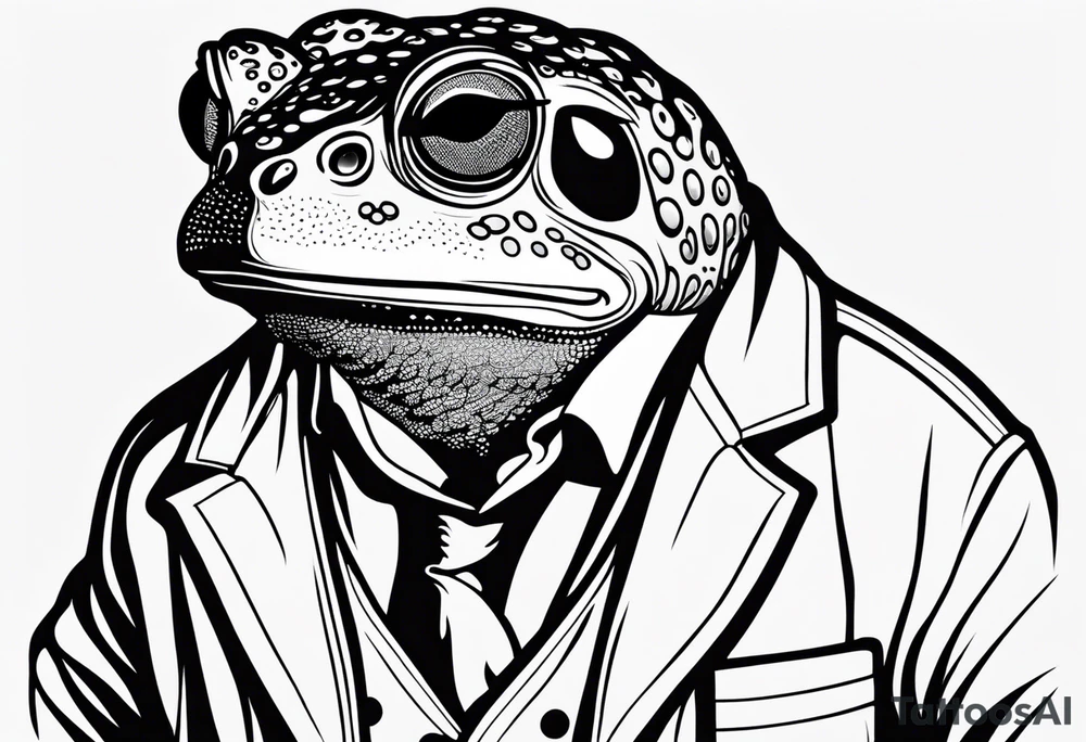 Toad wearing a labcoat tattoo idea
