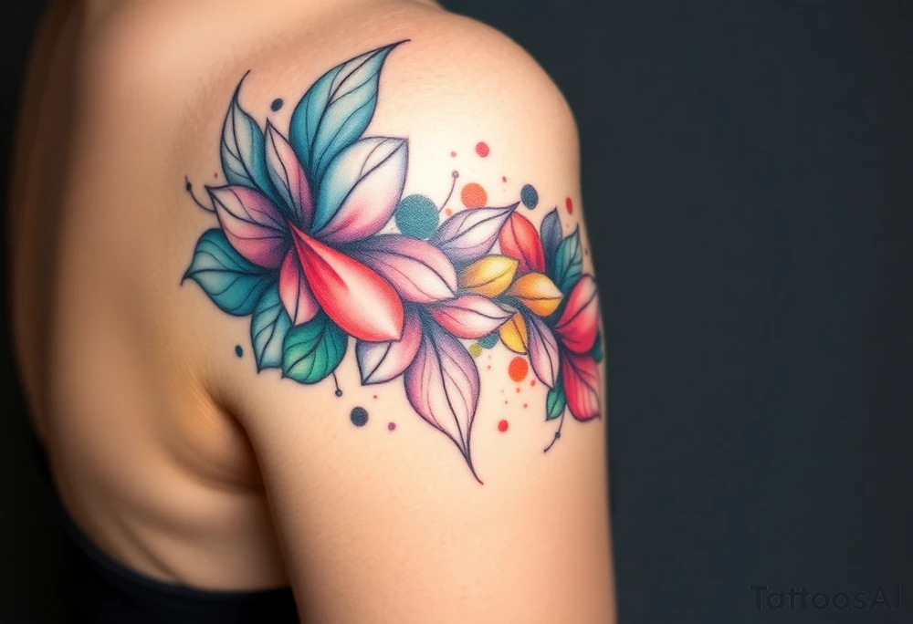 Desenhe uma tatuagem que simbolize força, liberdade e conexão com a multiplicidade da vida, incorporando elementos abstratos e fluidos, com linhas que sugiram movimento e transformação contínua. Evite clichês e busque um design original e significativo. tattoo idea