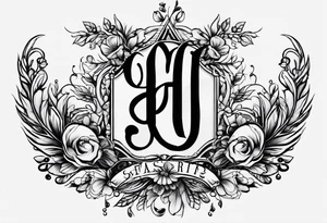 Sons initials PJ born August 29, 2020 tattoo idea