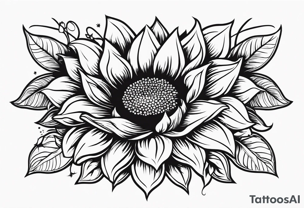 Sunflower chain tattoo idea