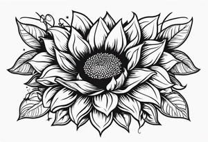 Sunflower chain tattoo idea