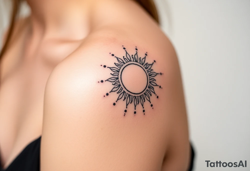 The sun cascading tattoo idea