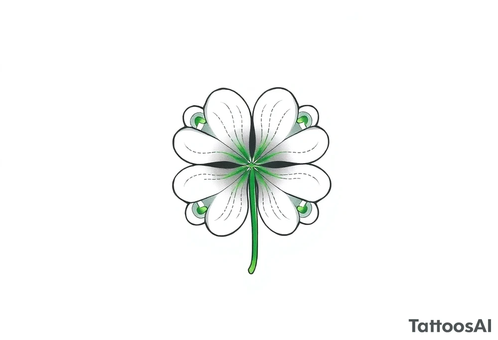 4-leaf clover tattoo idea