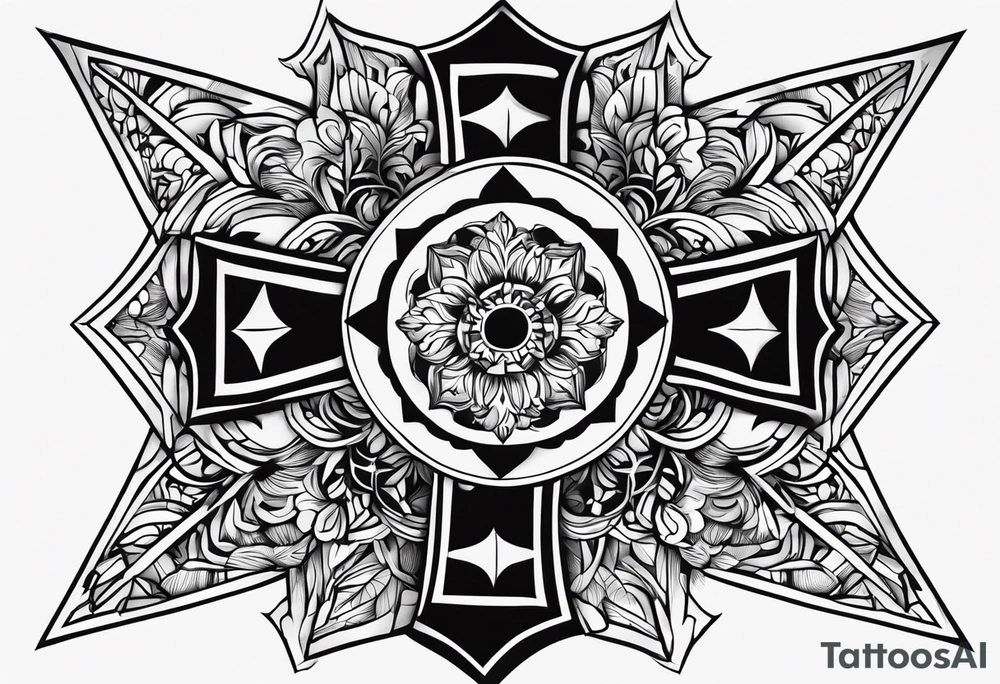 It should be a cross tattoo but it should contain a name that no one should come to know and the name is Gloria tattoo idea