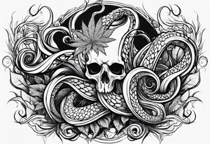 tentacles and weed tattoo idea