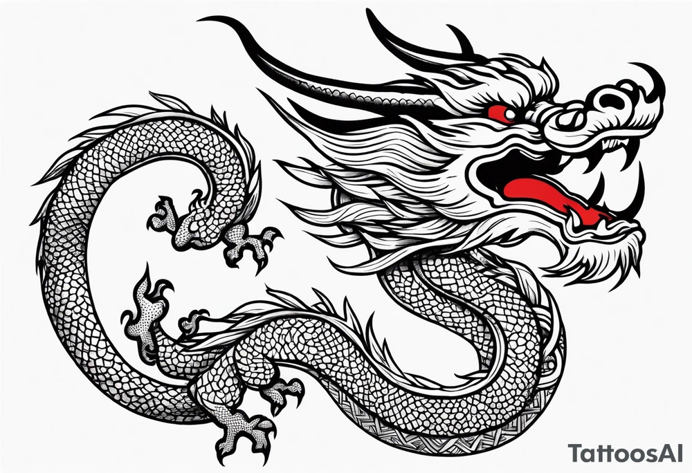Traditional Chinese Dragon tattoo idea
