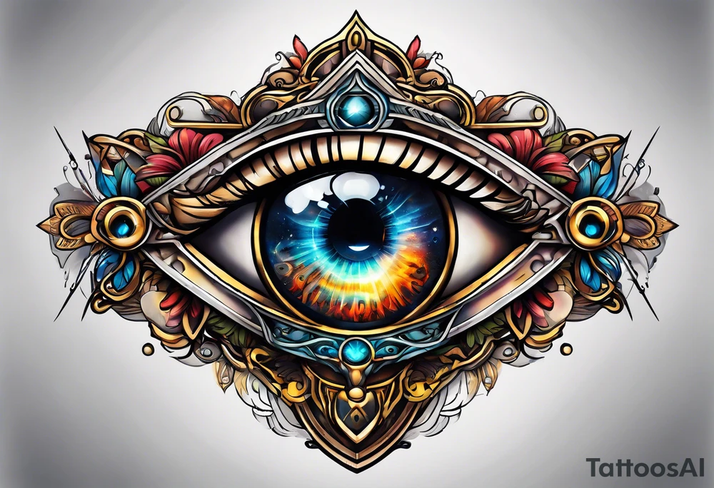 all seeing eye tattoo idea