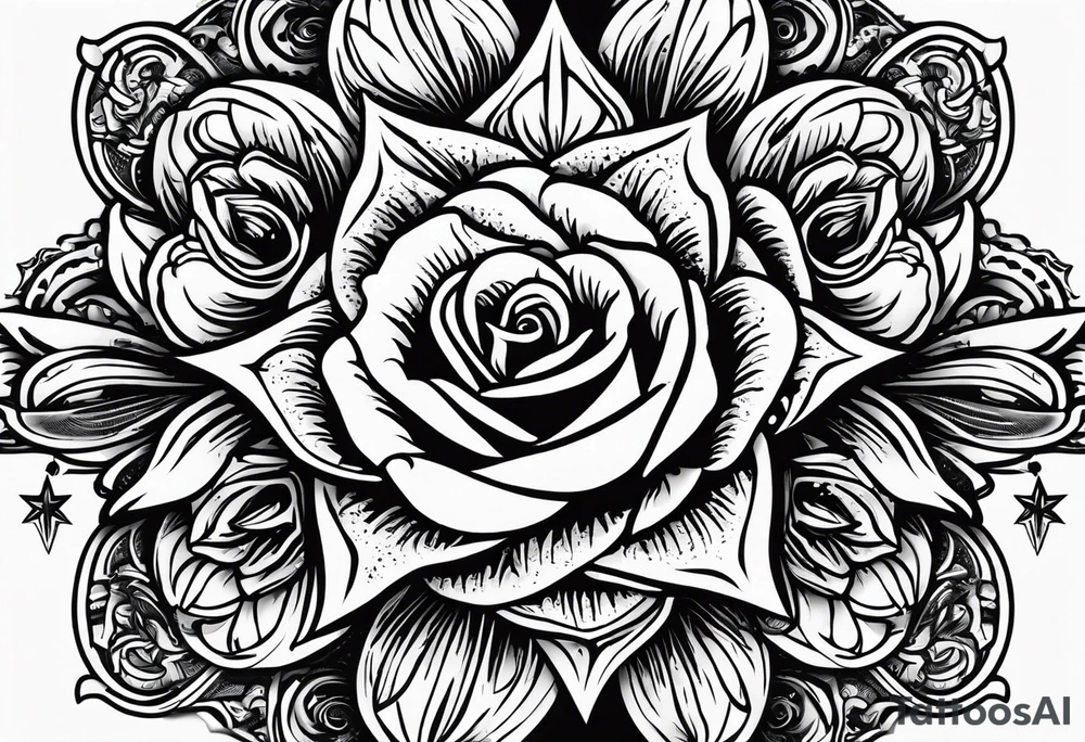 I would like stars rose across in the middle of the cross it should say no you’re worth I would like My dad’s birthday 1996 30th of August tattoo idea