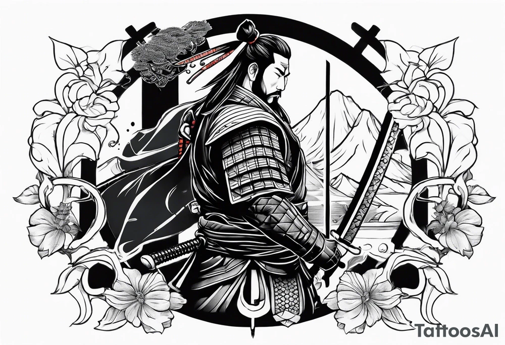 samurai DJ tattoo idea